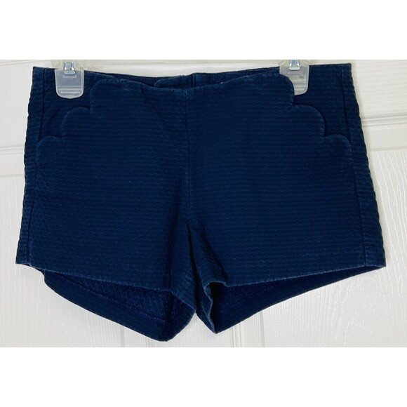 LILLY PULITZER SCALLOPED POCKET SHORTS NAVY BLUE SIZE 0 - Picture 2 of 9